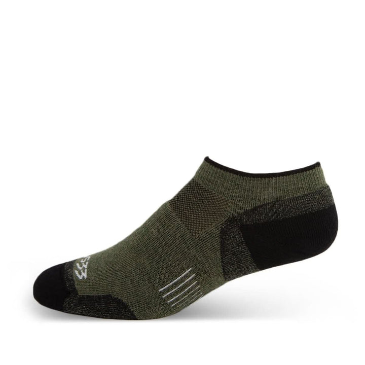 Mountain Heritage Lightweight No Show Socks Olive Drab  #color_olive-drab