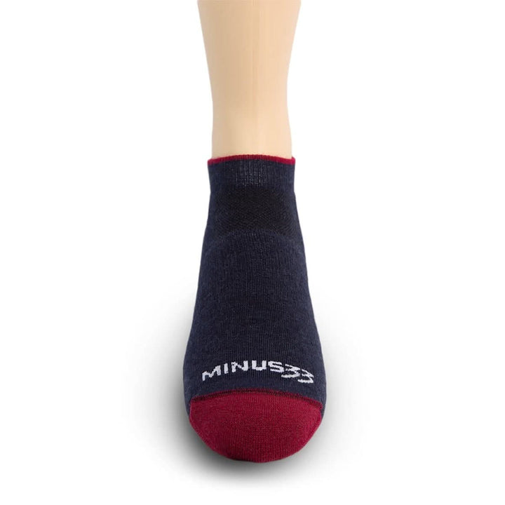 Mountain Heritage Lightweight No Show Socks Patriotusa_made_merino_wool_no_show_socks #color_patriot