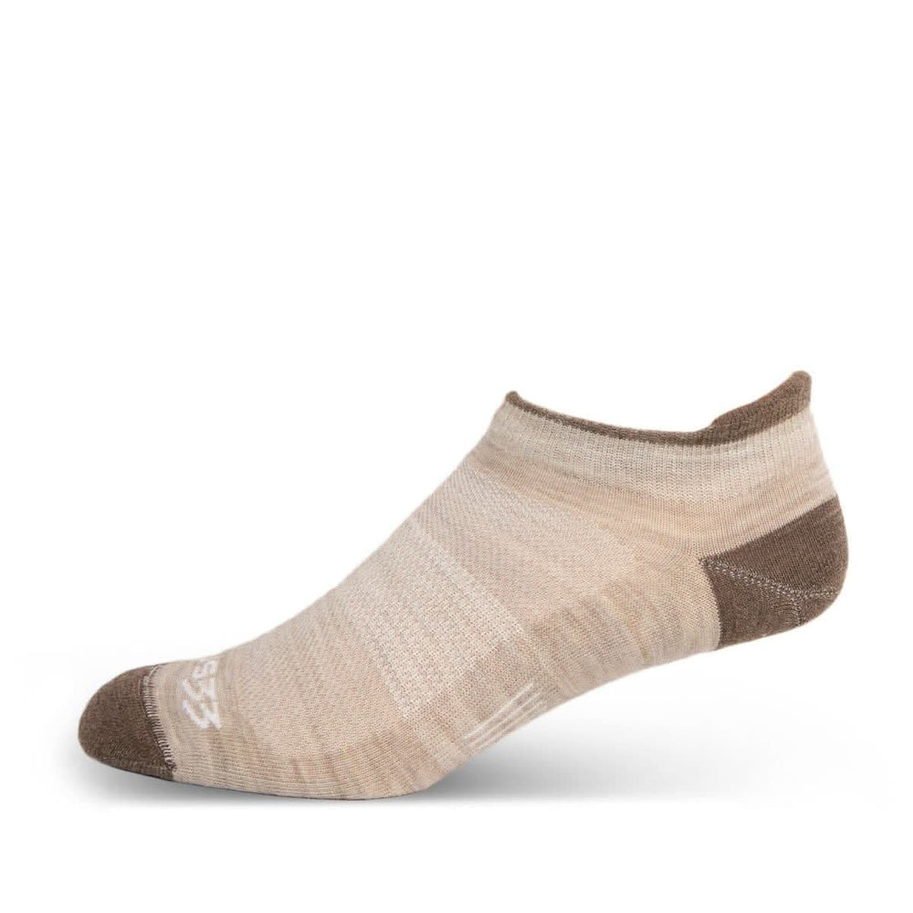 Mountain Heritage Micro Weight No Show Tab Liner Socks Oatmeal  #color_oatmeal