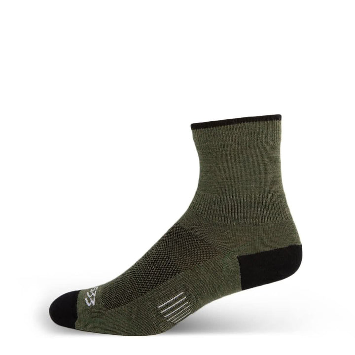 Mountain Heritage Micro Weight Mini Crew Liner Socks Olive Drab #color_olive-drab