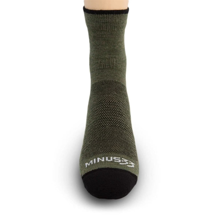 Mountain Heritage Micro Weight Mini Crew Liner Socks Olive Drab  #color_olive-drab
