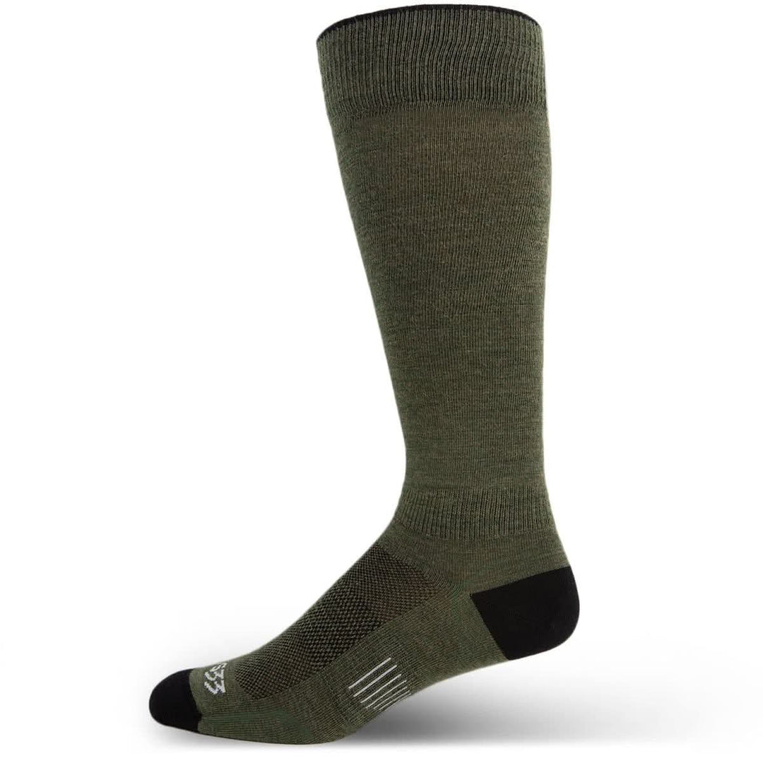 Mountain Heritage Micro Weight Full Length Liner Socks Olive Drab #color_olive-drab