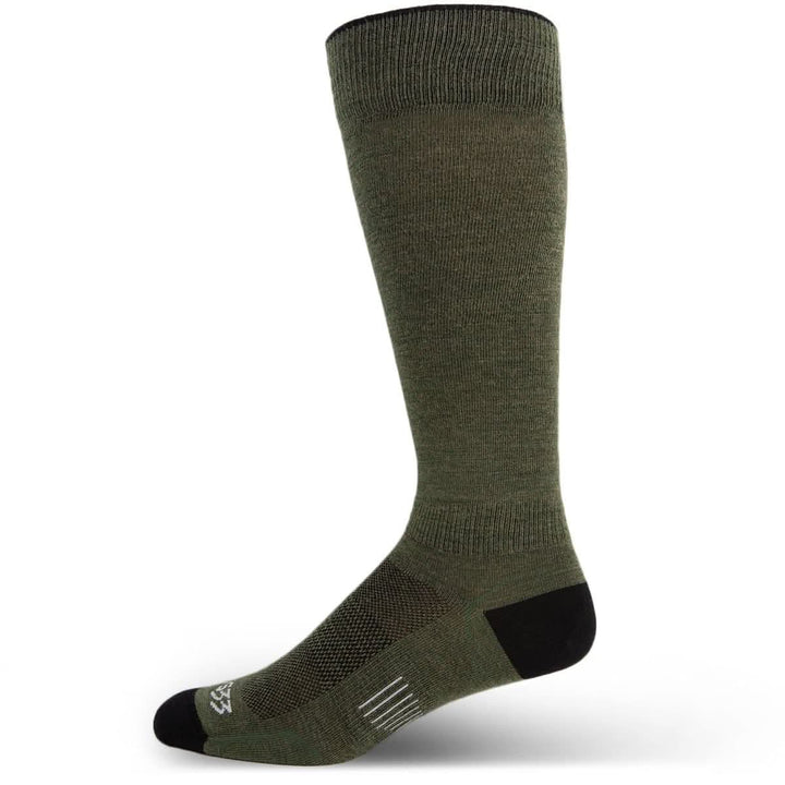 Mountain Heritage Micro Weight Full Length Liner Socks Olive Drab #color_olive-drab
