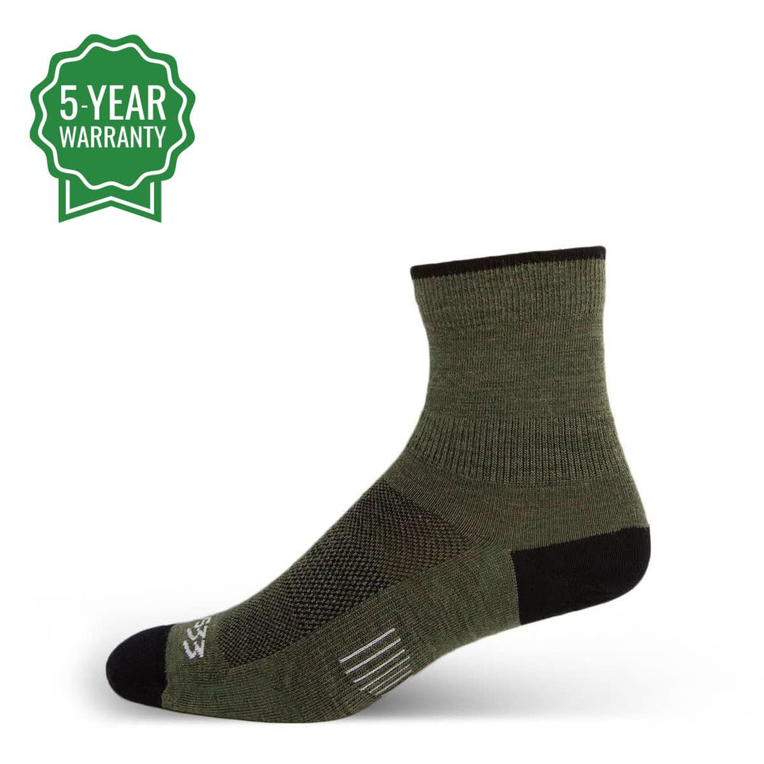 Mountain Heritage Micro Weight Mini Crew Liner Socks Olive Drab #color_olive-drab