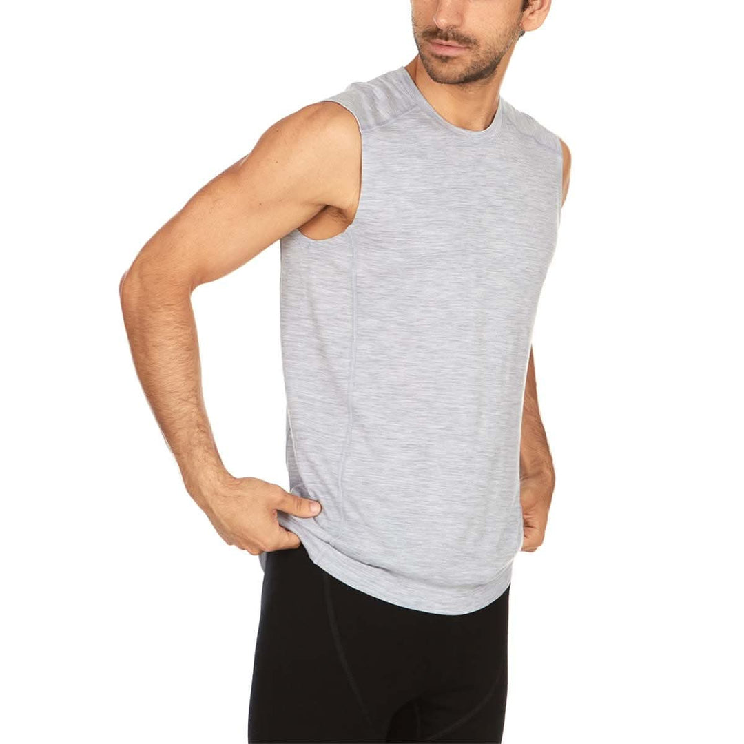 Minus33 Merino Wool Clothing Woolverino Men's Micro Wool Sleeveless#color_ash-gray