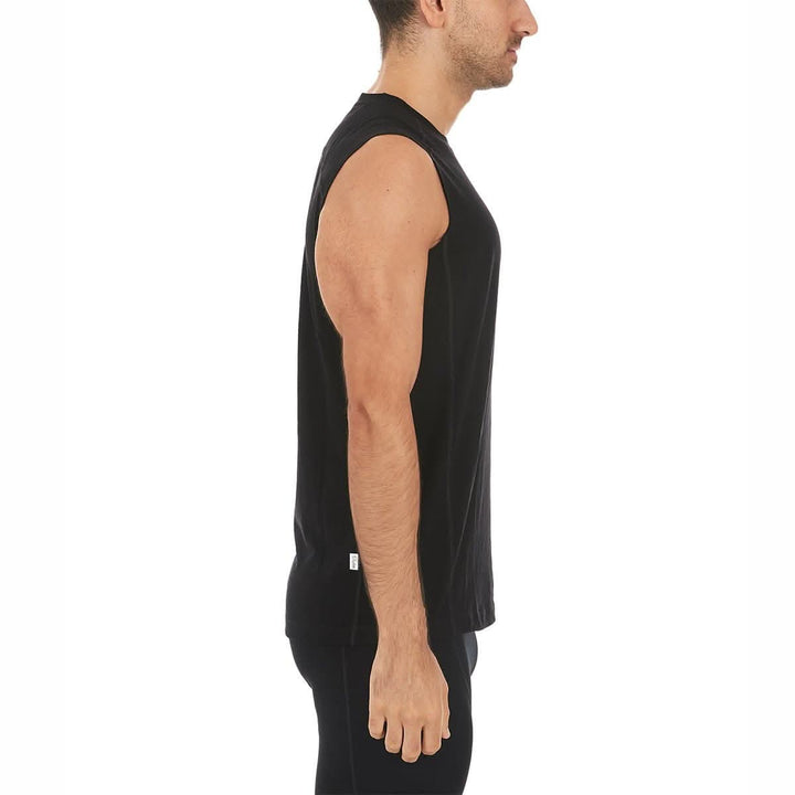 Minus33 Merino Wool Clothing Woolverino Men's Micro Wool Sleeveless#color_black